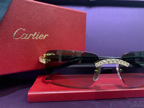 cartier shades with diamonds|Cartier Eyewear for Men .